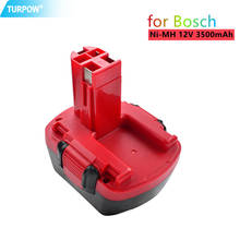 Turpow-Batería de repuesto para taladro Bosch, BAT043, BAT045, BAT120, 3500mAh, Nimh, Ni-MH, 12 V, GSR12VE-2, PSR12VE-2, 2607335273 2024 - compra barato
