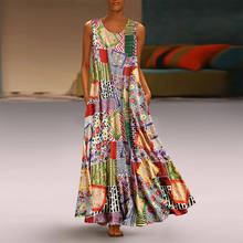 Womens Boho Floral Maxi Dress Party Strappy Summer Beach Holiday Spaghetti Strap Sundress Plus Size S M L Xl 2xl 3xl 4xl 5xl 2024 - buy cheap