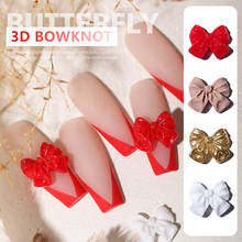 5 шт. 3D украшения для ногтей с бантом из сплава милые аксессуары для ногтей цвета шампанского Винтажный Золотой маникюр в японском стиле «сделай сам» для дизайна ногтей 2024 - купить недорого