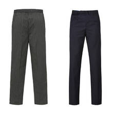 Adult Restaurant Pant Work Wear Chef Uniforms Food Service Print Men Kitchen Cook Clothing Elastic Band Trousers M-5XL 2024 - buy cheap