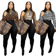 Mono Sexy con estampado de leopardo y tigre para mujer, mono de manga larga para fiesta nocturna y Club, ropa de calle, petos de otoño 2024 - compra barato