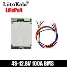 LiitoKala lifepo4 BMS 4S 12V 100A Waterproof BMS For Rechargeable Lifepo4 Battery With Same Port for 3.2V Lifepo4 battery 2024 - buy cheap