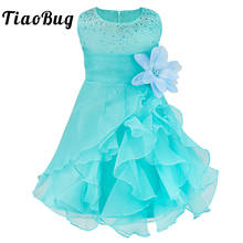 Infant Baby Girls Flower Girls Princess Dress Sleeveless Organza Tutu Birthday Party Baptism Little Kids First Communion Dress 2024 - buy cheap