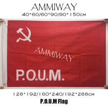 AMMIWAY односторонний или двусторонний испанский цвета POUM шаблон флаги и баннеры большие ESP ES Espana пользовательские печатные флаги 2024 - купить недорого