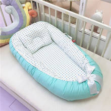 Nido plegable con almohada para bebé, cuna portátil de viaje para recién nacido, 85x50cm 2024 - compra barato