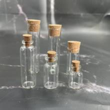1pcs 1-6ml Cork Stopper Small Empty Glass Bottle Tiny Glass Jars With Cork Decor Wish Glass Jars Wedding Holiday Mini Containers 2024 - buy cheap