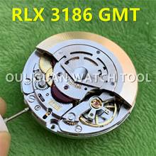Китай, клон RLX GMT 3186, механизм, автоматический механический механизм, мужские часы, механизм blue balance 2024 - купить недорого