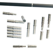 Linkboy-conector de flecha de Tiro con Arco id6.2 mm od7.6 mm, Conector de flecha de inserción de aluminio para eje de flecha desmontable 2024 - compra barato