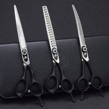 7" Pet Straight & Thinning & Down Curved Scissors Pet Dog Gromming Scissors Kit Pet Cutting Scissors for Dog Cat Stainless Steel 2024 - buy cheap