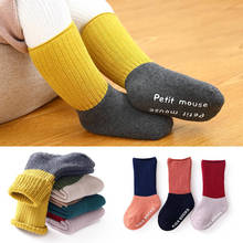 Baby Socks Autumn And Winter Thickened Warmth Non-slip Patchwork Toddler Socks WT134 2024 - buy cheap