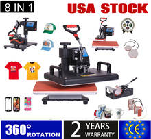 30*38CM 8 in 1 Combo Heat Press Machine Sublimation Printer 2D Thermal Transfer Cloth Cap Mug Plate Tshirt Printing 2024 - buy cheap