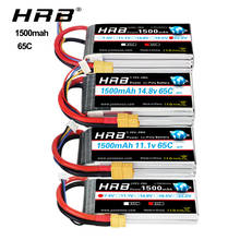 HRB 3S 4S Lipo Battery 11.1v 1500mah 14.8V Lipo 65C with XT60 connector for rc Wltoys fpv Drone helicopter CG033 Car DIY Frame 2024 - buy cheap