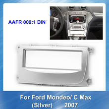 Marco de DVD plateado para salpicadero de coche, Kit de montaje, adaptador, embellecedor de Panel Facial, 2 Din, para Ford Mondeo C Max 2007 2024 - compra barato