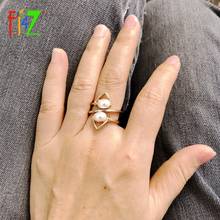 F.J4Z Hot Women Rings Fashion Minimalist Jewelry Simulated Pearl Finger Rings Lady Accessories Gifts Dropship 2024 - buy cheap