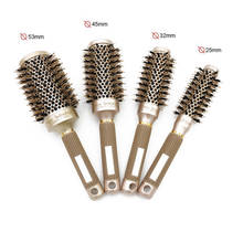 Nano Ionic Boar Bristle Hair Brush Salon Comb Barrel Blow Dry Hair Round Brush In 4 Sizes Professional Salon Styling Tools 2024 - buy cheap