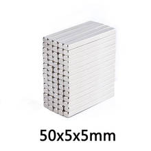 1~50PCS 50x5x5mm Thick Quadrate Permanent Magnets Strip Neodymium Magnet N35 50x5x5mm NdFeB Strong Magnetic Magnets 50*5*5mm 2024 - buy cheap