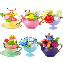New 6Pcs/Set Pika Bellossom Ninetales Zorua Piplup Pokemones Action Figure Floral Cup Collection Anime Figure Toys Kids Gift 2024 - buy cheap