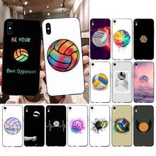 Volleyball Painted Soft Silicone Black Phone Case for iPhone 13 8 7 6 6S Plus X 5 5S SE 2020 XR 11 pro XS MAX 2024 - buy cheap