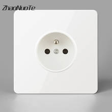 High Quality French Wall Power Socket Stainless Steel Panel France Standard Electrical Sockets 16A AC 110V-250V 2024 - buy cheap