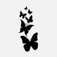 Creative Decal Vinyl Butterfly Hibiscus Flower Car Sticker Auto Decoration Black/Silver13cm*6cm 2024 - buy cheap