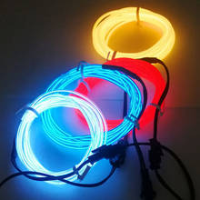 EL Neon Light Strip LED Christmas Party Decor Light Room DIY Costumes Clothing Flexible EL Wire Rope Tube 1m /2m/3m/5m/10m 2024 - buy cheap