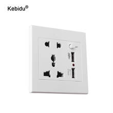 kebidu Dual USB Power Socket Double USB Port Socket With EU Plug Home Wall Charger Adapter Socket Power Outlet Charging 2024 - buy cheap