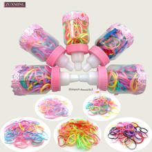 1 Barrels Baby Girl Disposable Silicone Rubber Bands Candy Bar Scrunchies Ribbon Elastic Hair Bands Ring Gum Children Accessorie 2024 - buy cheap