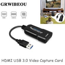 Tarjeta de captura de vídeo HDMI USB 3,0, grabador de vídeo HDMI para PS4, grabador de DVD para juegos, videocámara HD, grabación en vivo 2024 - compra barato