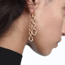 Women's metal gold long chain punk earrings pendant earrings jewelry women earrings 2020 new fashion gifts 2024 - buy cheap