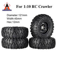 4PCS 2.2 Inch Rubber Tyres & Titanium Gray Metal Beadlock Wheel Rim for 1:10 Axial SCX10 Traxxas TRX-4 RC Rock Crawler RC Car 2024 - buy cheap