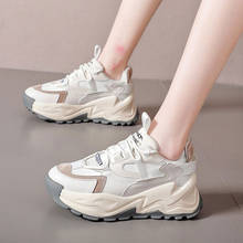 Zapatos de lujo para mujer, zapatillas blancas de diseñador, de cuero, suela gruesa, informales 2024 - compra barato