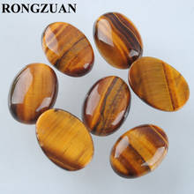 RONGZUAN Free shipping Natural Tiger's Eye Gem Stones Oval Cabochon CAB No Drill Hole 13x18MM 20pcs/lot Jewelry TU3011 2024 - buy cheap