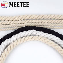 Meetee 5-20mm 3 Shares Twisted 100% Cotton Cords for Bag Decoration Rope DIY Home Textile Tied Ropes Sewing Accessories KY338 2024 - buy cheap