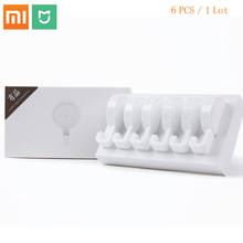 Xiaomi smart Mihome Happy Life White Hook 6pcs Suitable For Bathroom Bedroom Kitchen Walls 3kg Max Load up for xiaomi life 2024 - buy cheap