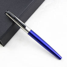 Luxury blue Business Metal Fountain Pen Nib Medium black Clip School Supplies Hot 2024 - buy cheap