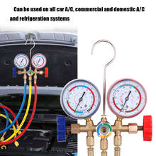 Refrigerant Manifold Gauge Set Air Conditioning Tools with Hose and Hook for R12 R22 R404A R134A 2024 - buy cheap