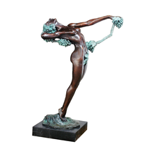Estatua de uva para mujer, escultura de bronce, moderna, desnuda, Base de mármol artística, salón, decoración de Hotel, grande 2024 - compra barato