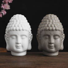 MGT-artesanía de resina para decoración de cabeza de Buda, estatua de Buda para porche, hogar, sala de estar, decoración creativa 2024 - compra barato