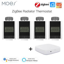 Tuya-radiador termostático zigbee 3.0, válvula inteligente para aquecimento doméstico, controle de voz, com alexa, google home, smart life 2024 - compre barato