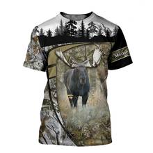 Animal Hunting deer 3D Printed men t shirt Harajuku Fashion Short sleeve shirt summer streetwear Unisex tshirt tops LK-1 2024 - buy cheap