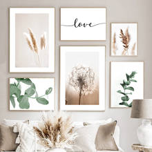 Dandelion Green Agave Leaf  Pampas Grass Wall Art Canvas Painting Nordic Posters  Wall Pictures For Living Room Home Decor 2024 - buy cheap