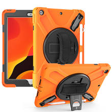 Shockproof Silicone Case with Bracket and Swivel Hand Strap for iPad 10.2 2021 2020 Kids Cover for iPad 7 10.2 2019 Rugged Case 2024 - buy cheap