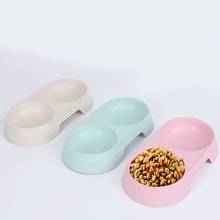 Double Pet Bowls Dog Food Water Feeder Pet Drinking Dish Feeder Cat Puppy Feeding Supplies Small Dog Accessories 2024 - buy cheap