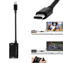 1 Pza negro USB-C tipo C a HDMI adaptador USB 3,1 Cable para MHL Android Teléfono tableta USB3.1 C a HDMI adaptador 2024 - compra barato