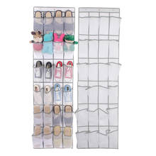 24 Pocket Over Door Organiser Nonwoven Nylon Mesh Footwear Hanging Bag Breathable Hook Shoe Pocket 2024 - buy cheap