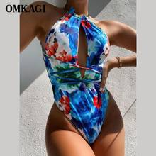 OMKAGI-bañador de una pieza para mujer, traje de baño Bandage para mujer, ropa de playa, monos para mujer, Bikini sin espalda 2021 2024 - compra barato