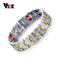 Vnox 100% Titanium Bracelets & Bangles Men Jewelry Health Power Magnetic Jewelry Free Box 2024 - buy cheap