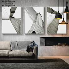 Industrial Geometric Building Canvas Painting Black White Wall Art Posters and Prints Wall Pictures for Living Room Home Decor 2024 - buy cheap