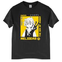 New Arrived Mens t shirt Japanese Manga Seven Deadly Sins T-shirt Nanatsu No Taizai Meliodas Homme Black T-shirt euro size 2024 - buy cheap