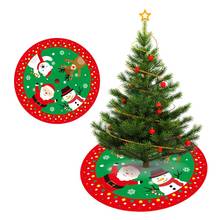 Saia de árvore de natal vermelha 84*84cm, tapete de chão, enfeite de árvore de natal, base para decoração de casa 2024 - compre barato